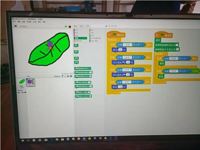 scratch图形化教程：scratch编程甲壳虫画笔怎么做？